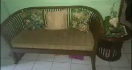 Set kursi meja tamu sofa jati bagis lengkap free krim lalamove