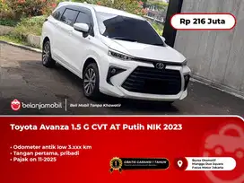 [ LOW KM 3RB ] Toyota Avanza 1.5 G CVT AT Putih 2023 2024