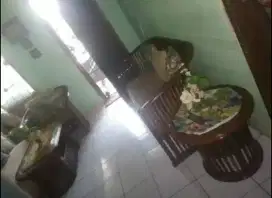 Meja kursi tamu 1 set sofa lengkap jati free lalamove