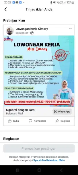 Lowongan Kerja Miss Cimory