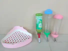 3 tempat minum & toilet kelinci
