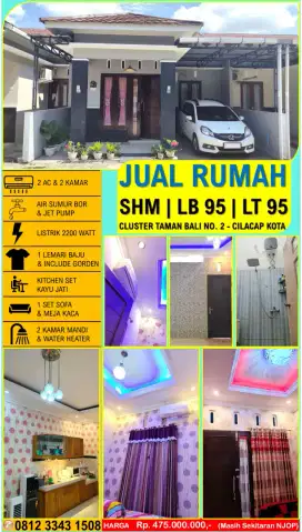Di Jual Rumah di Jl Bali, Cilacap Tengah