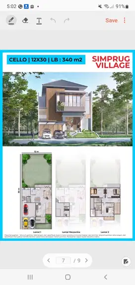 RUMAH PIK2 SIMPRUG VILLAGE 12X30 BRAND NEW,2,5 LANTAI,MINIMALIS MODERN