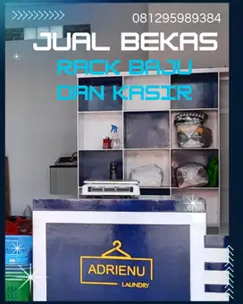 Rak Baju Gantung Dan Meja Kasir Dan Mesin Cuci 2 tabung