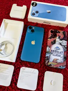 iPhone 13 Blue 128GB Resmi SA/A Fullset Slimbox ke Nota Pembelian