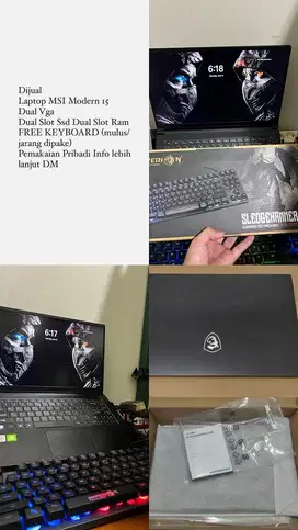 LAPTOP MSI MODERN 15 a10rbs 2021