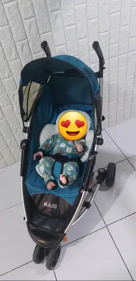 stroller baby elle maxi hijau tosca