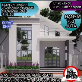 RUMAH NEWAH 1 LANTAI dana tanah kavling  BISA KPR TANPA BUNGA