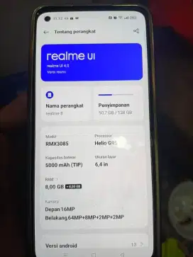 Hp realme not 09 pro ram 8/8128