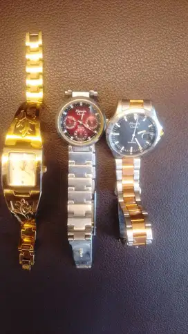 Jual murah original 3 pcs jam wanita Alexandre Christie