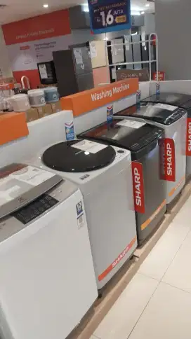 MESIN CUCI SHARP TOP LOAD / DISKON CICILAN SYARAT KTP