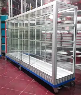 Etalase Serbaguna Pakai Roda Panjang 2MX1M
