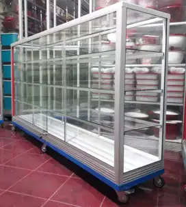 Di Jual Etalase Baru Sudah Pake Roda Ukuran 2Mx1M
