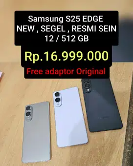 PROMO Rp.16.999 ‼️
Samsung S25 EDGE 12/512gb ‼️
STOK TERBATAS ‼️