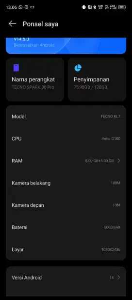 Jual hp Tecno spark 30 pro Transformers edition