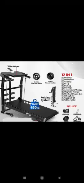 Treadmill MT21 hitam manual