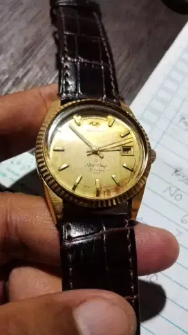 Jam tangan technos lapis emas tebal