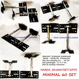 PROMO BRACKET STANDBOOK PAKET AMPLI+8 SPEAKER  BRACKET SPEAKER STAINLE