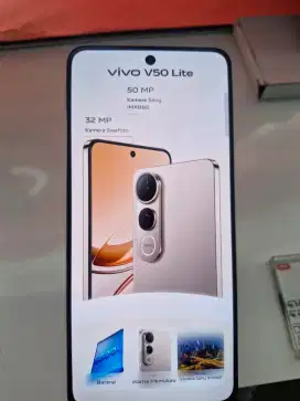 VIVO V50 LITE 8/256 5G BLACK GARANSI RESMI BELUM OPEN BOX FREE SPEAKER