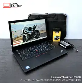 Lenovo Thinkpad T480 Core i7 16/256GB Laptop Gaming Second Bekas