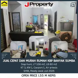 Jual murah rumah KBP Jarang ada Lt 108 hanya 1.5 Mnan