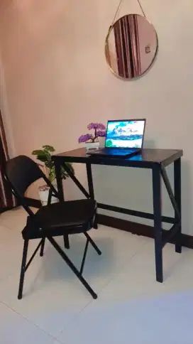 Meja Kerja, Meja Kantor, Meja Komputer + Kursi Kantor Lipat Baru