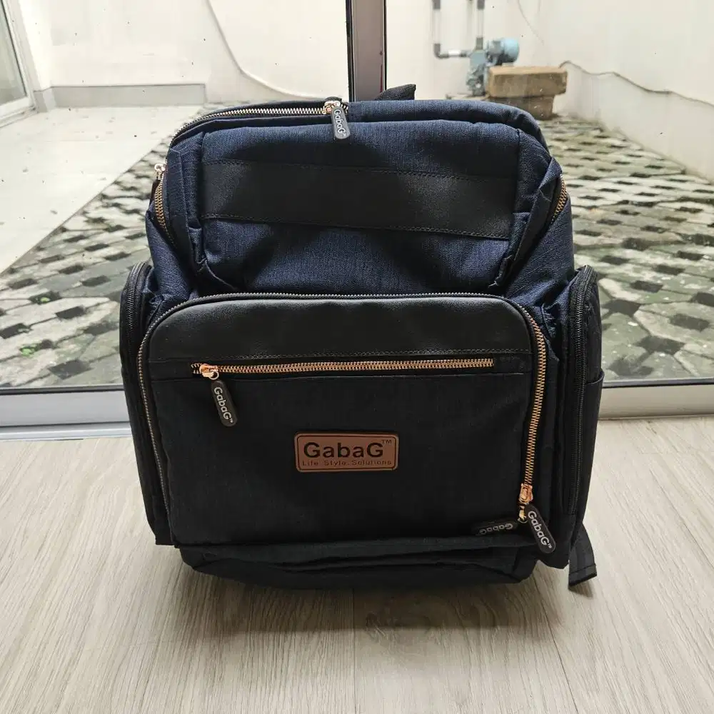 Gabag Troy Night Blue Baru – Diaper Backpack tanpa Thermal Pouch