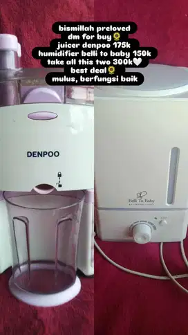 Humidifier Belli To Baby & Juicer Denpoo