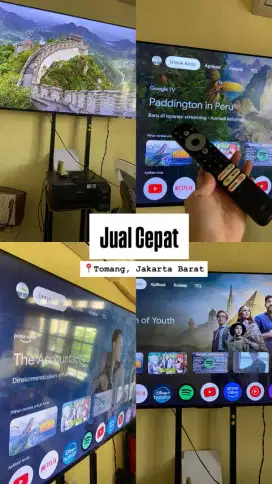 JUAL CEPAT LED GOOGLE TV TCL 55 INCH + Bracket Standing!