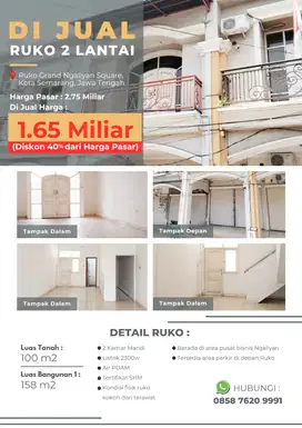 Jual Ruko Bagus Murah di Grand Ngaliyan Square, Semarang