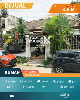 Dijual Rumah Hook Dekat Mall dan Kampus di Taman Dieng Malang