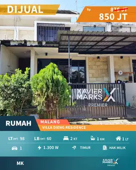 Dijual Rumah Terawat Siap Huni di Villa Dieng Residence Malang