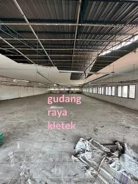 Dijual tanah dan bangunan gudang di raya kletek, Taman, kabupaten sido