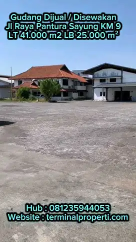 Gudang Bebas Banjir Dijual  SHM Jl Raya Semarang Demak  KM 9 Sayung