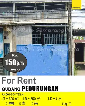 DISEWAKAN GUDANG DI PEDURUNGAN A4060