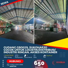 Gudang Strategis Akses Kontainer Grogol Sukoharjo