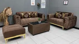 Sofa fancy 32+fub cokelat