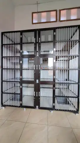Kandang Kucing Aluminium 6 Pintu Murah