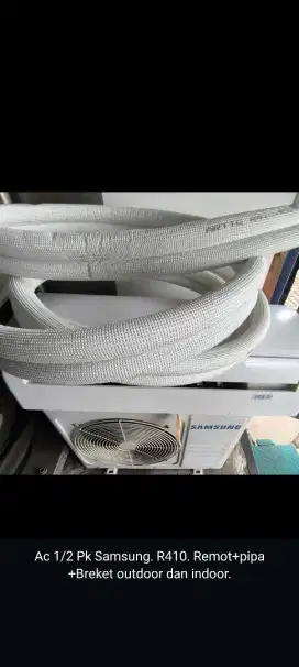 AC samsung 1/2 pk R 410 lengkap pipa+breket