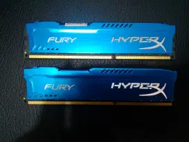 Ram FURY ddr3 2 keping x 8gb 1600mhz normal lancar