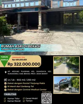 Dijual Rumah Tua Hitung Tanah Kp. Kedung Plasman Sukawangi