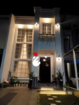 Jual rumah custom, 2 lt n mezz, dlm cluster Jkt Garden City, JakTim