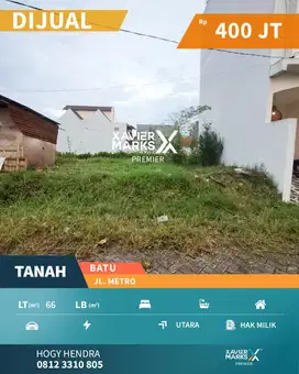 DIJUAL TANAH KAVLING di daerah Metro, kota Batu
