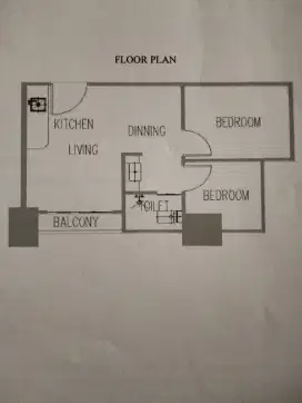 Dijual BU, apartemen 2bedroom, siap huni, Meikarta distrik 1 cikarang