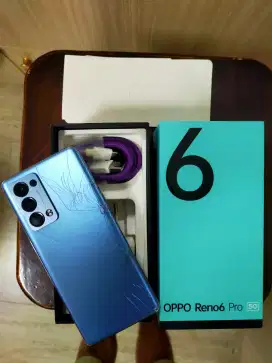 Oppo Reno 6 Pro 5g Nfc ram 12/256 minus layar bergaris bkdor retak