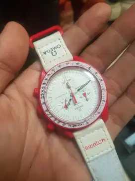 jam tangan swatch omega dengan box