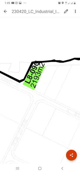 Dijual Kavling Industri Deltasilikon 3 luas 2193m²