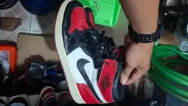 Nike Air jordan 1 high bred toe sz 45