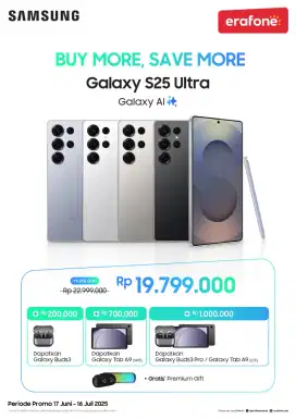 SAMSUNG S25 ULTRA CASHBACK UPTO 3JT