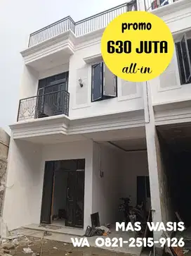 Dijual Rumah Baru Minimalis 2-lantai Plus Rooftop daerah Jagakarsa